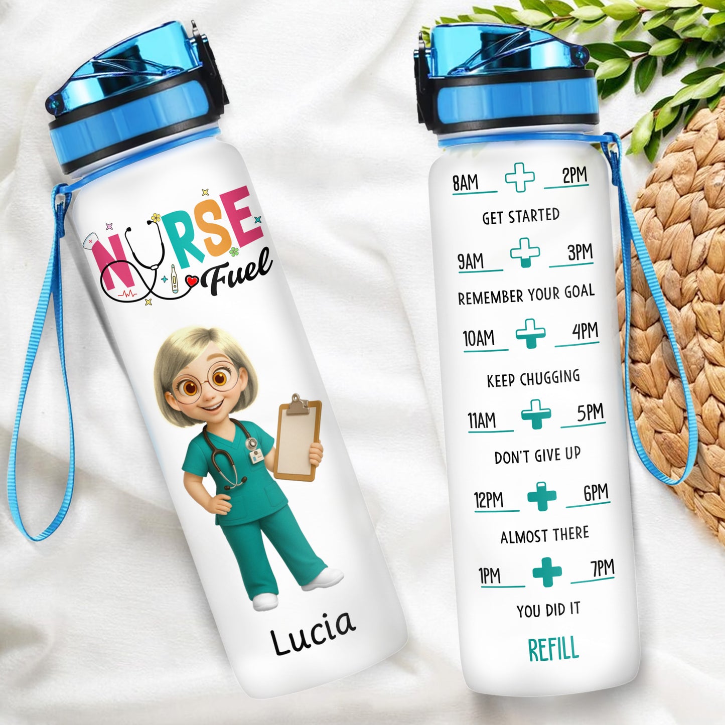 Nurse Fuel, Cartoon Nurse And Medical Symbols