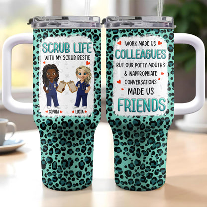 Scrub Life With My Scrub Bestie, Medical Scrubs And Heart