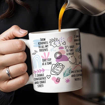 How Nurses Heal: One Step At A Time, Daily Nurse Reminders, Stethoscope, Capsule