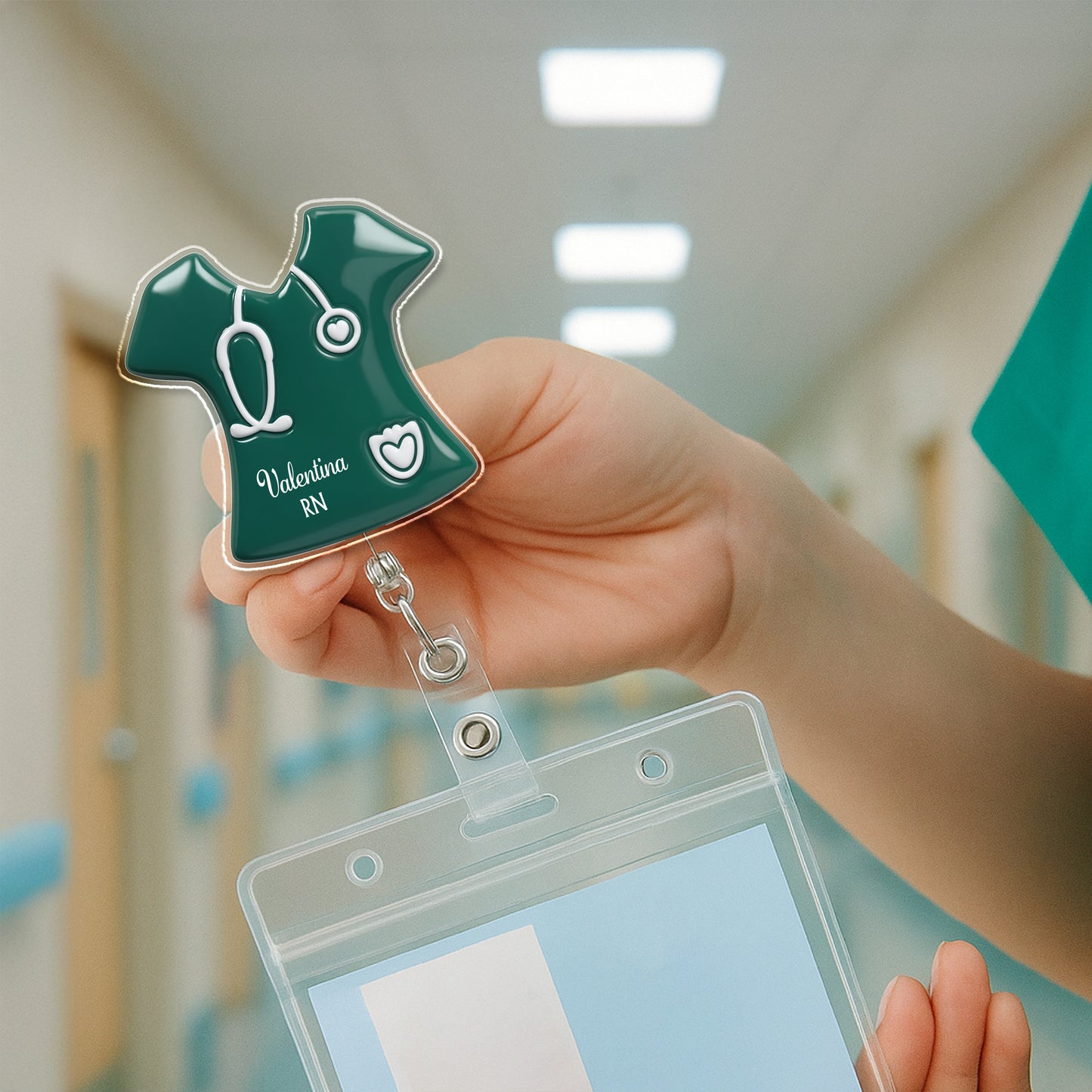 Customizable Nurse Uniform Design With Stethoscope And Heart