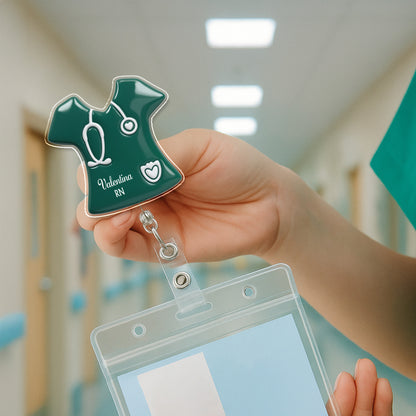 Customizable Nurse Uniform Design With Stethoscope And Heart