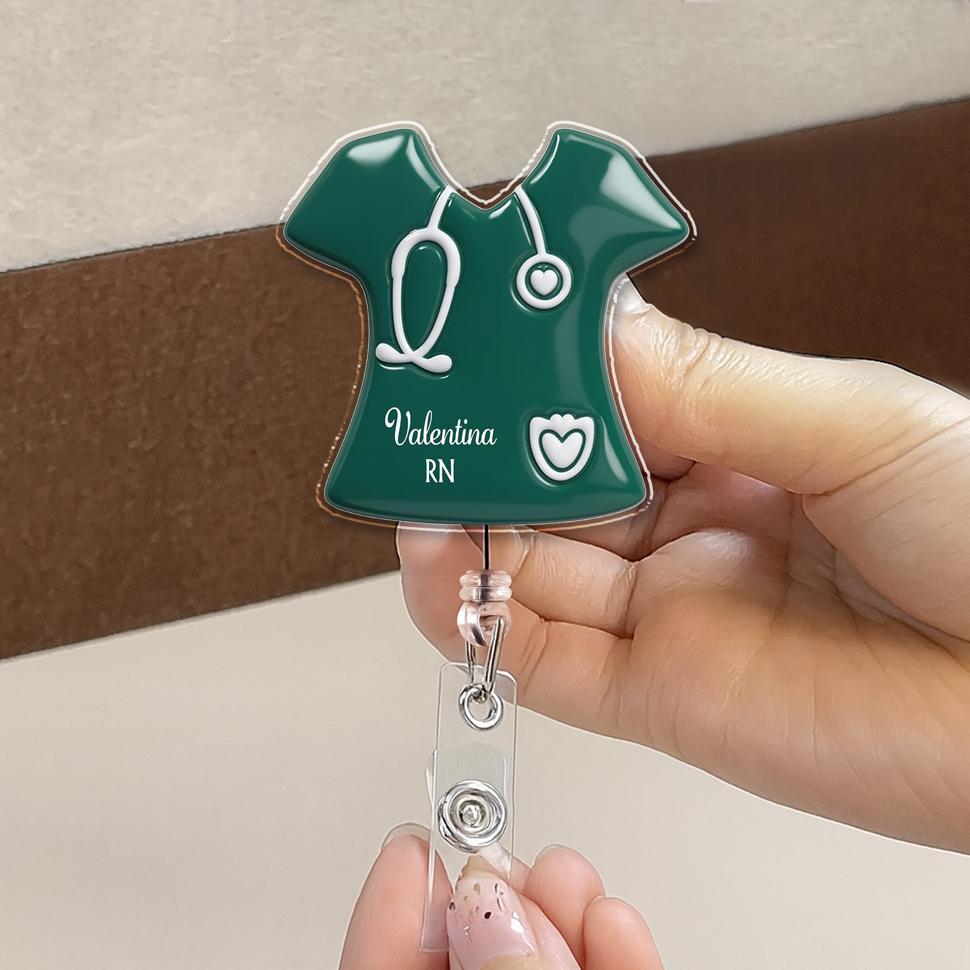 Customizable Nurse Uniform Design With Stethoscope And Heart