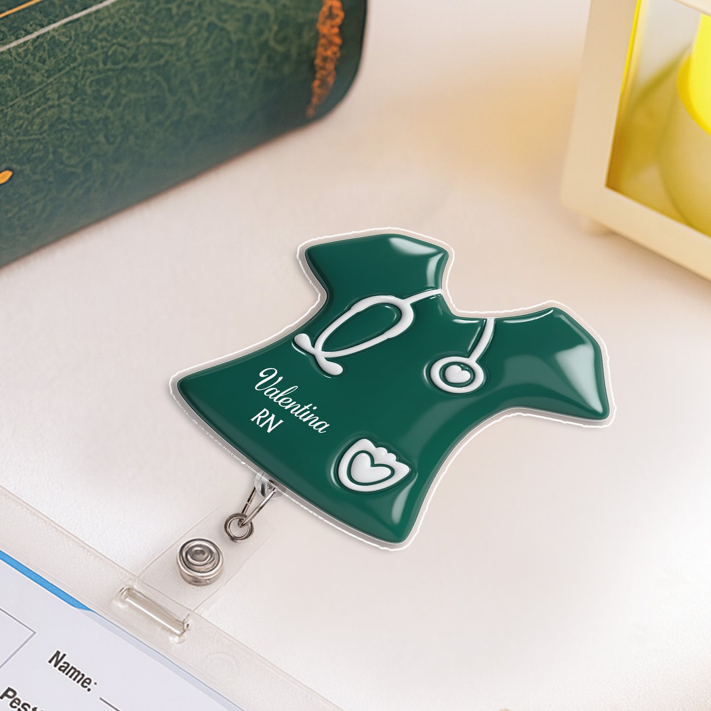 Customizable Nurse Uniform Design With Stethoscope And Heart