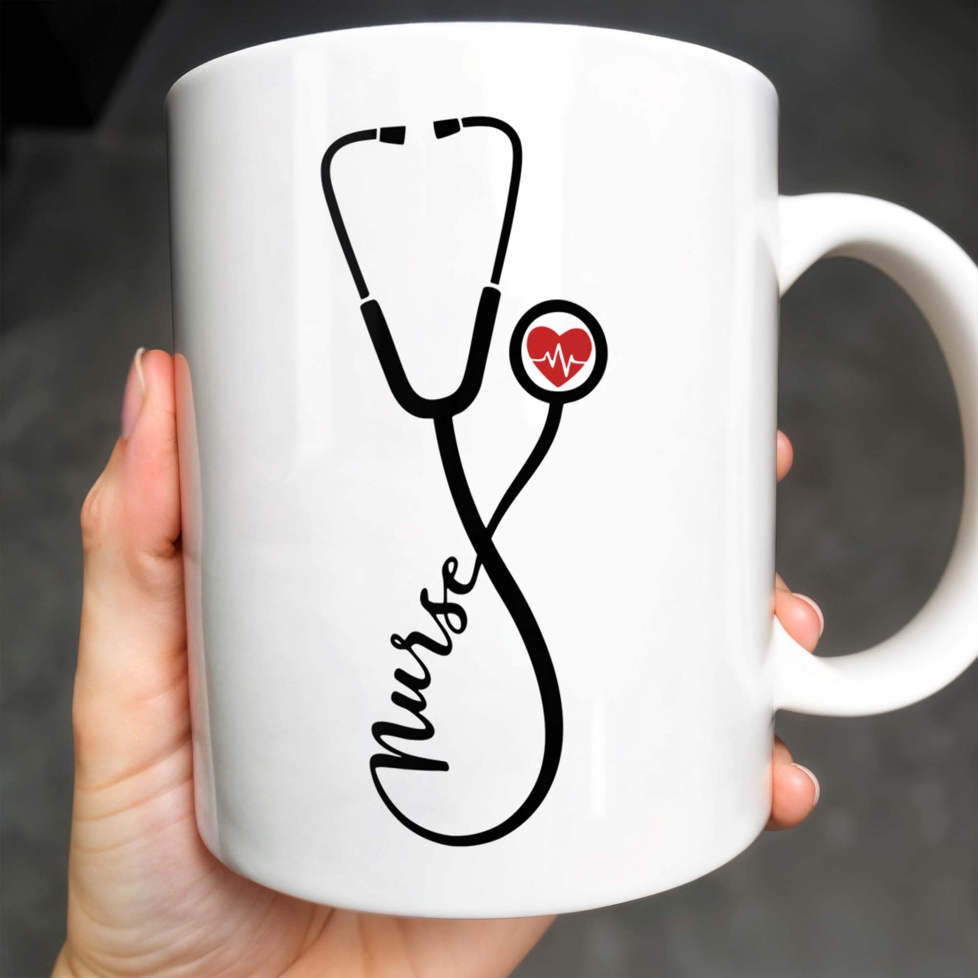 Nurse, Stethoscope and Heartbeat