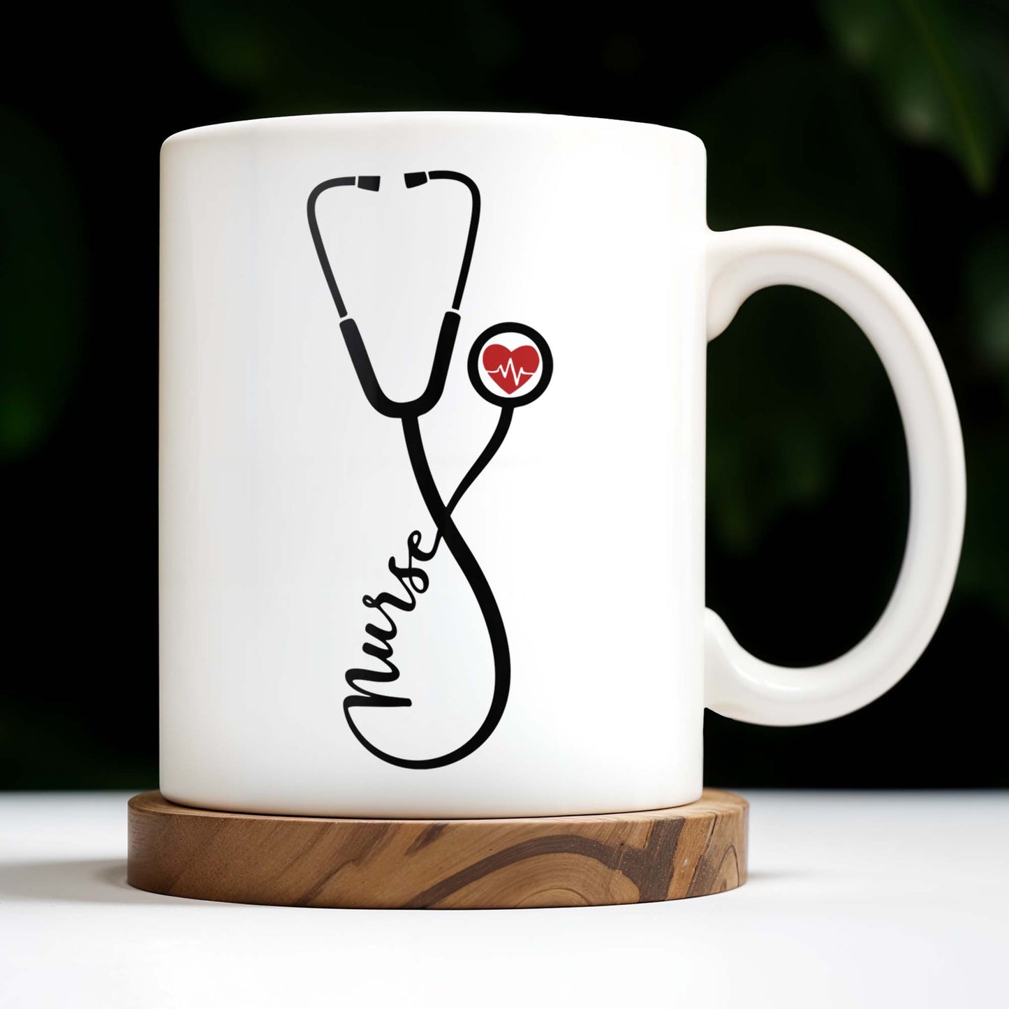 Nurse, Stethoscope and Heartbeat