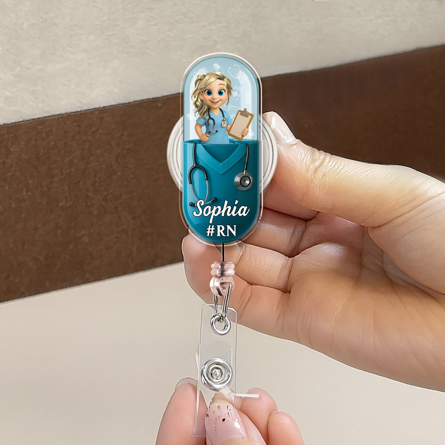 Celebrate Your Favorite Nurse With A Cartoon Nurse Badge Reel
