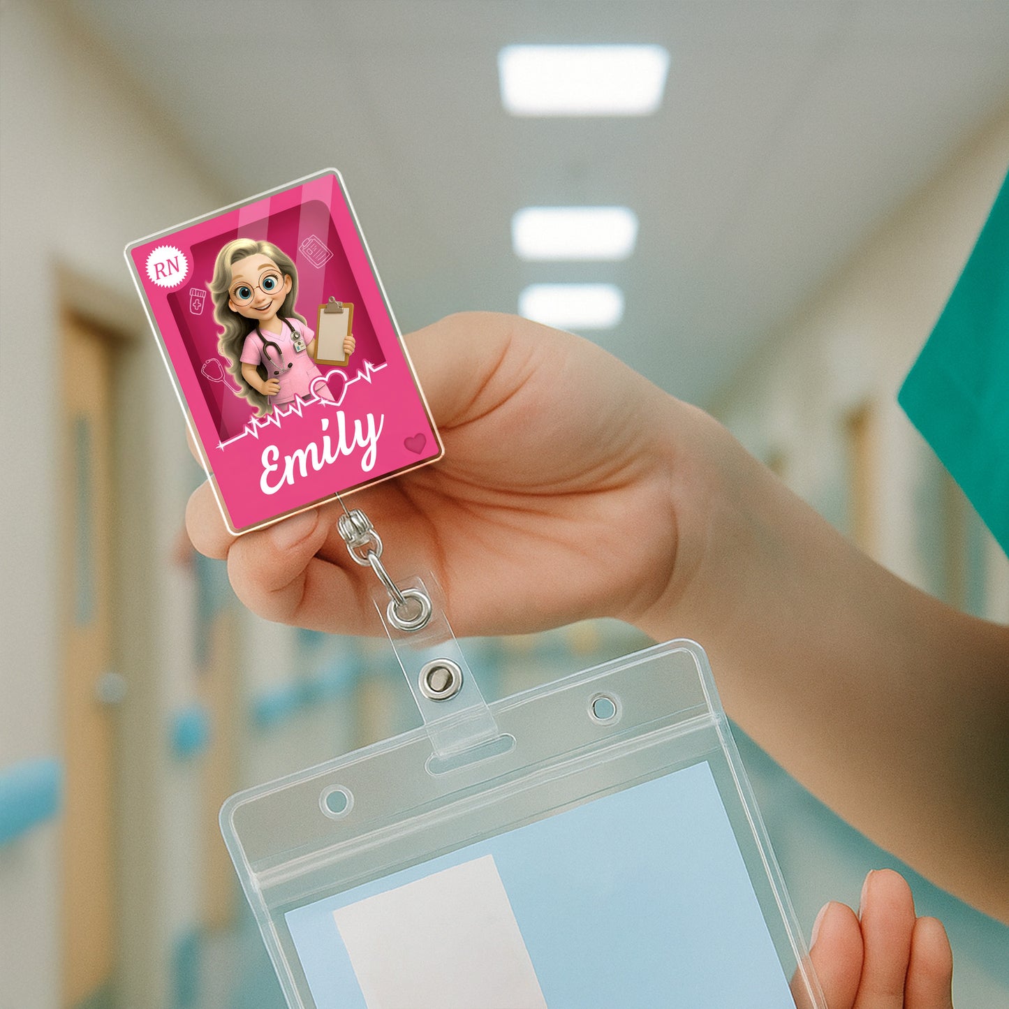 Passionate Nurse Design With Heartbeat And Medical Icons