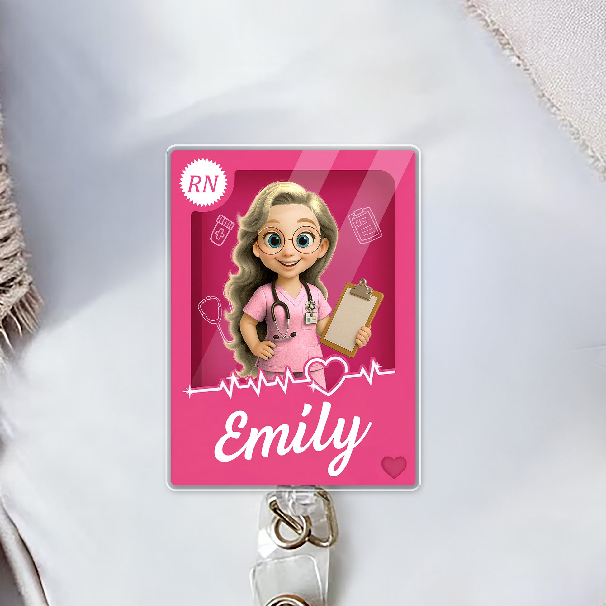 Passionate Nurse Design With Heartbeat And Medical Icons