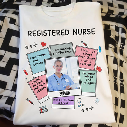 Citas motivacionales para enfermeros titulados con símbolos médicos - Camiseta y sudadera unisex personalizadas - NUR028_WBAS