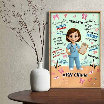 Stronger Than The Storm, Strength Nurtures, Nurse Poster