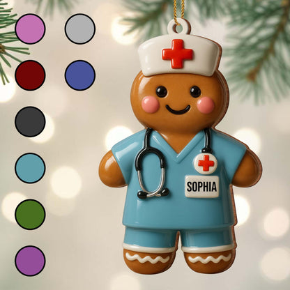 Customized Medical Professional Ornament With Nurse And Stethoscope