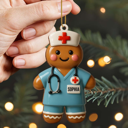 Customized Medical Professional Ornament With Nurse And Stethoscope