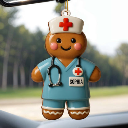Customized Medical Professional Ornament With Nurse And Stethoscope