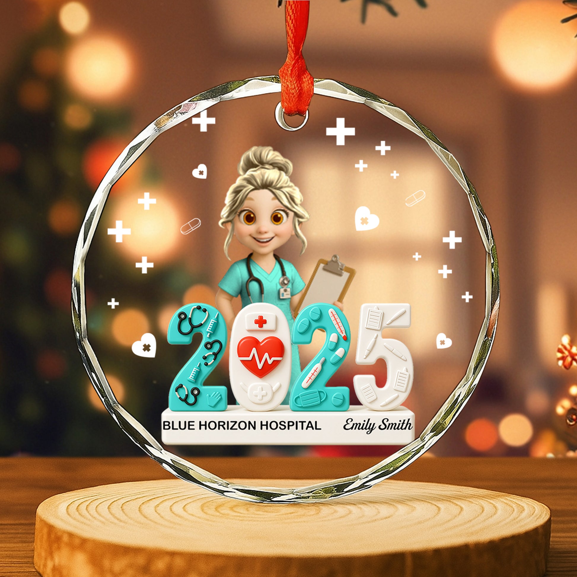 Celebrating 25 Years Of Care With Nurse And Medical Symbols