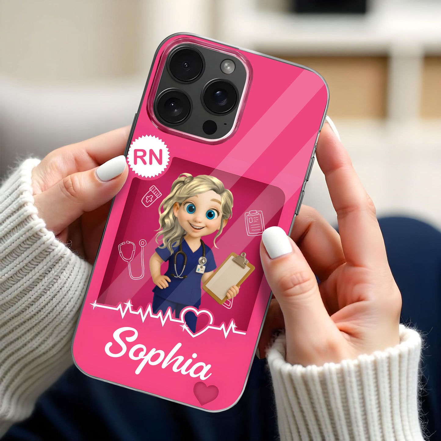 Celebrate Your Favorite Nurse, Medical Icons Phone Case