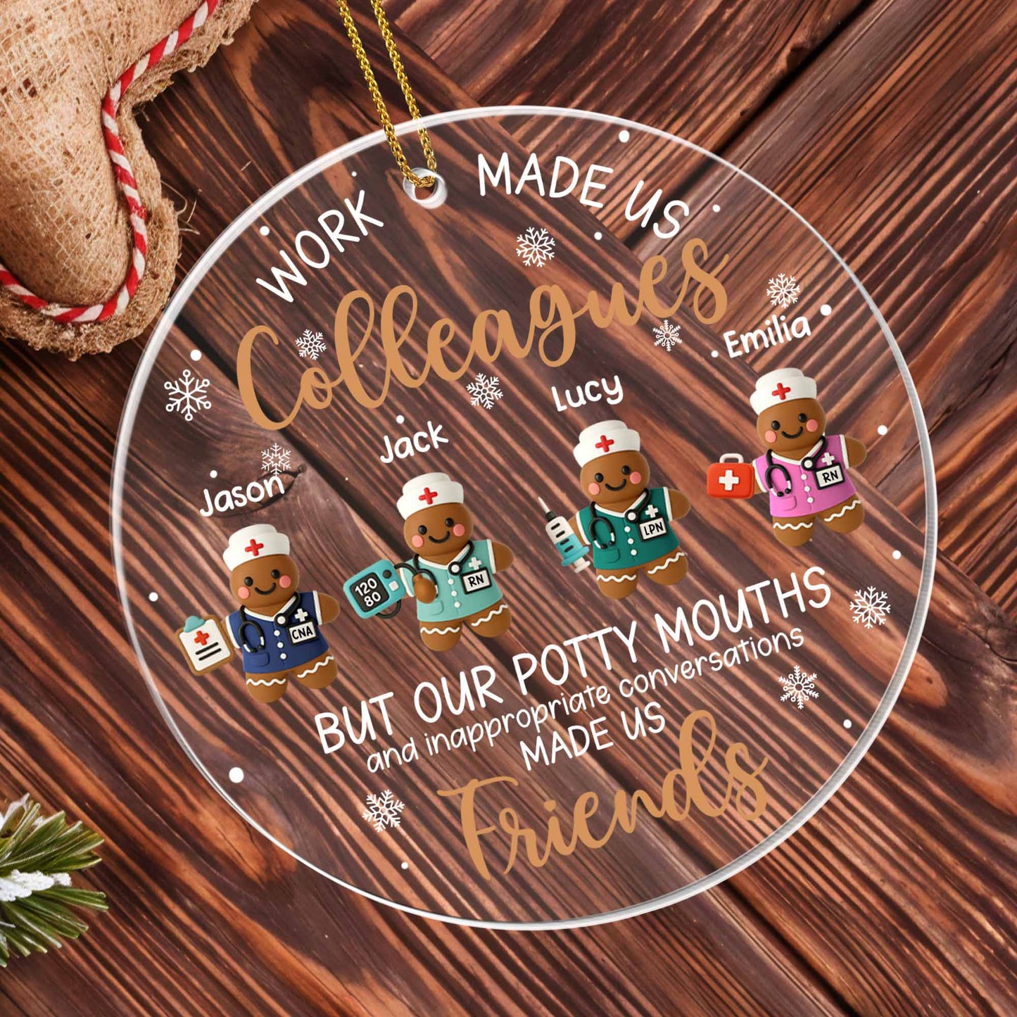 Work Made Us Colleagues, Gingerbread Nurses And Doctors
