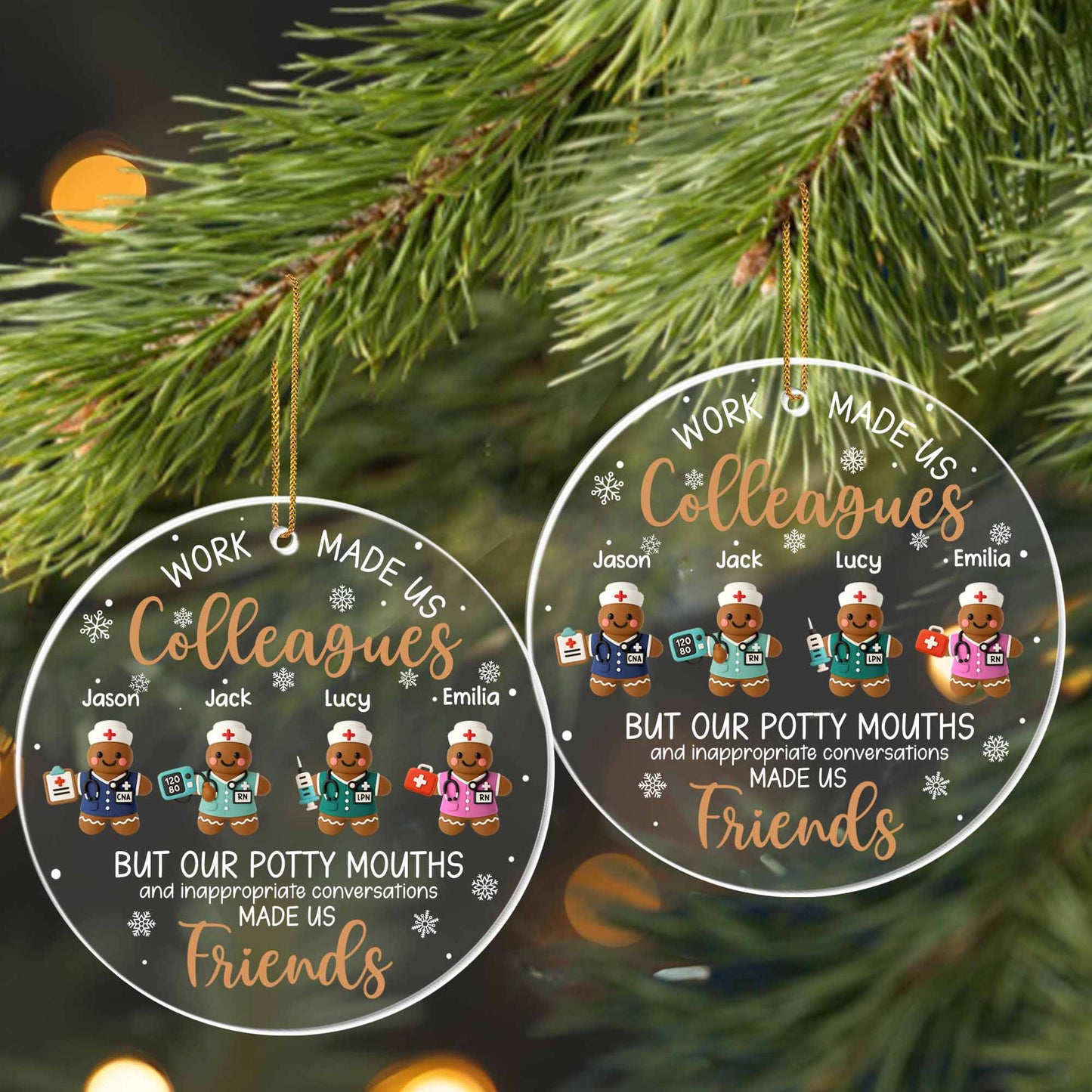 Work Made Us Colleagues, Gingerbread Nurses And Doctors