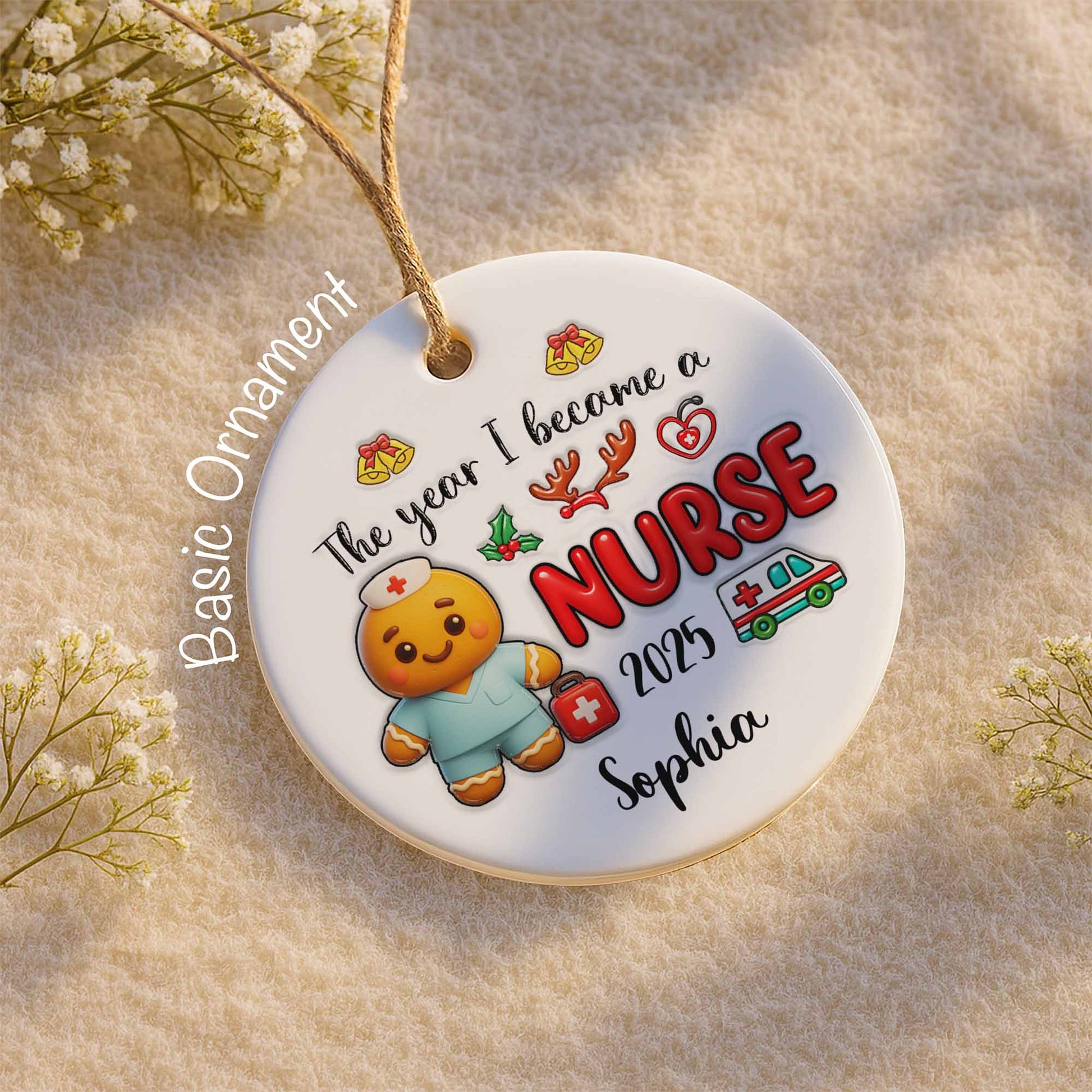 The Year I Become A Nurse With Gingerbread And Medical Icons