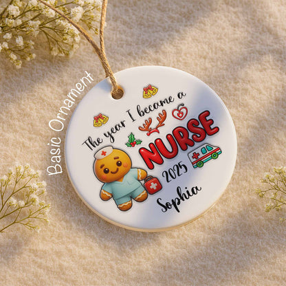 The Year I Become A Nurse With Gingerbread And Medical Icons