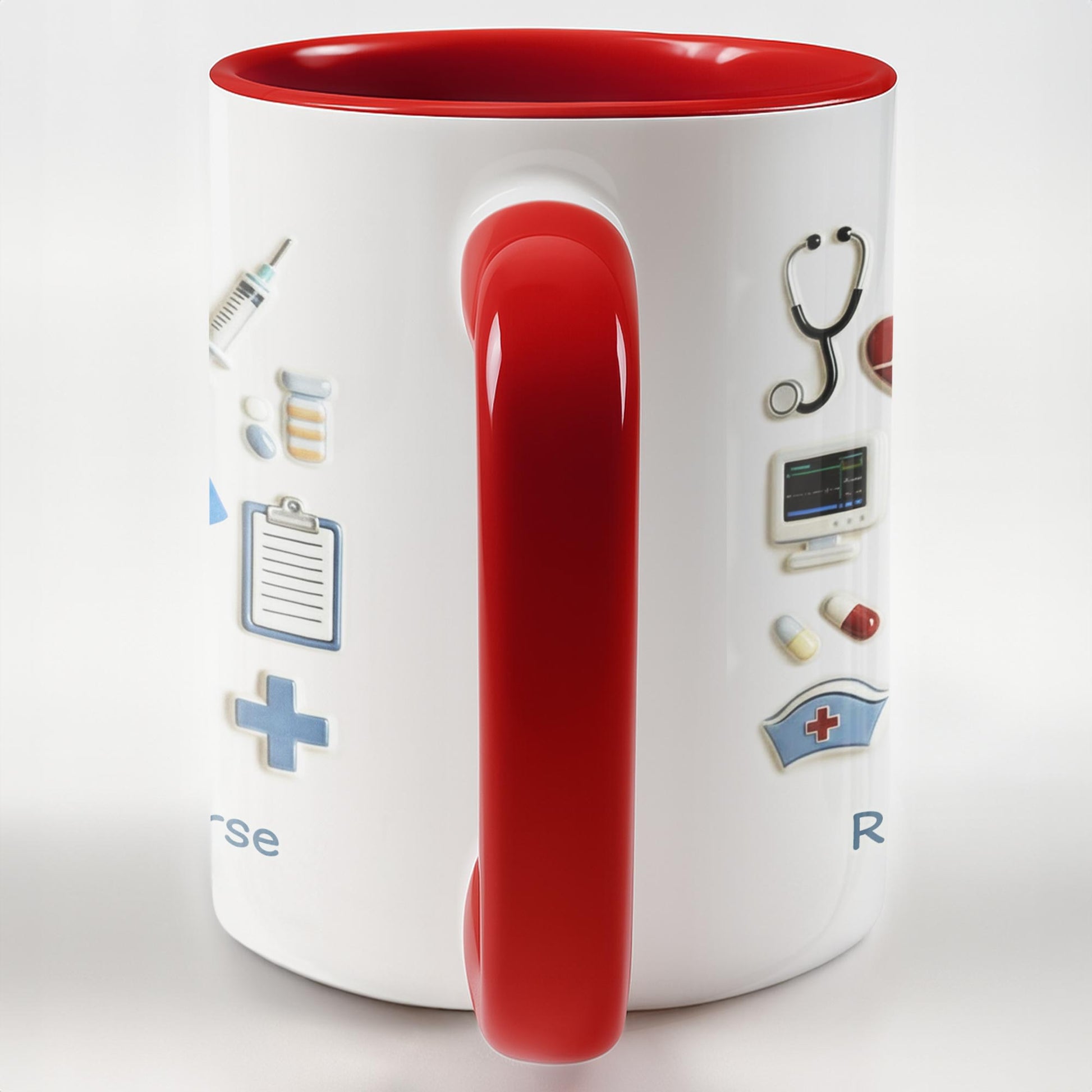 Registered Nurse With Stethoscope And Medical Icons