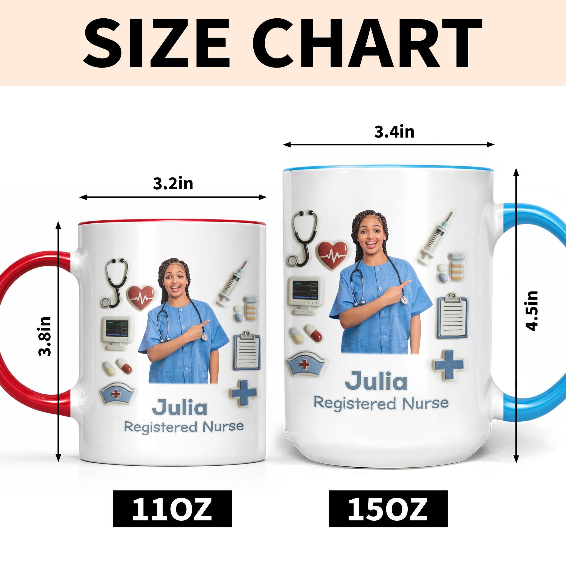 Registered Nurse With Stethoscope And Medical Icons
