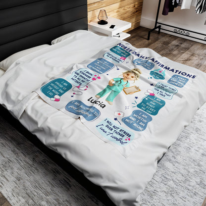 Nurse Daily Affirmations With Hearts, Pills, and Stethoscope