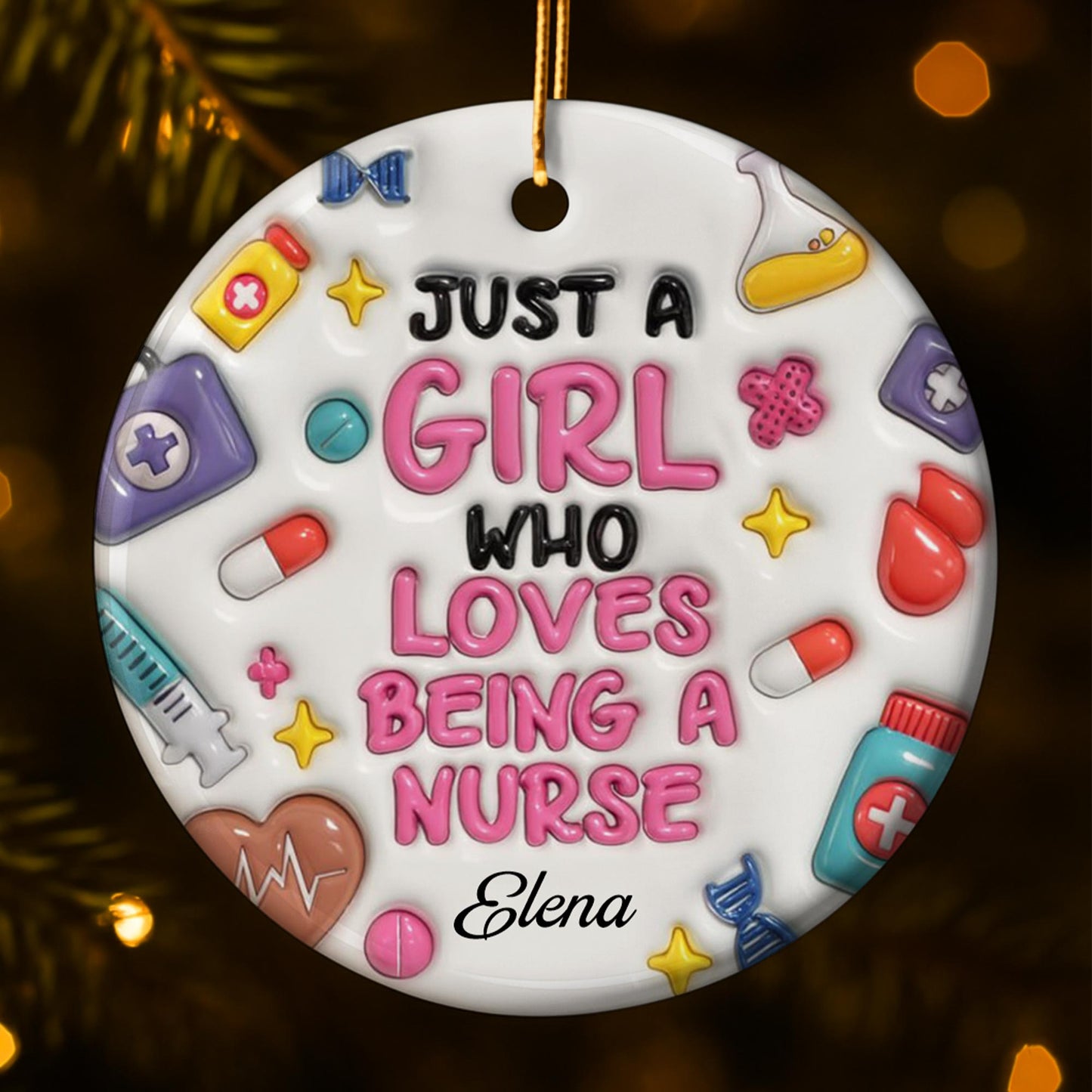 Just A Girl Who Loves Being A Nurse, Medical Symbols