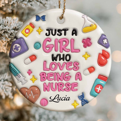 Just A Girl Who Loves Being A Nurse, Medical Symbols