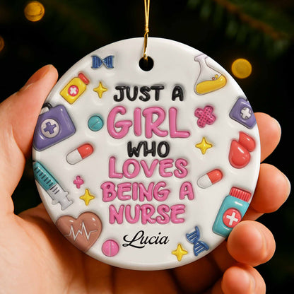 Just A Girl Who Loves Being A Nurse, Medical Symbols