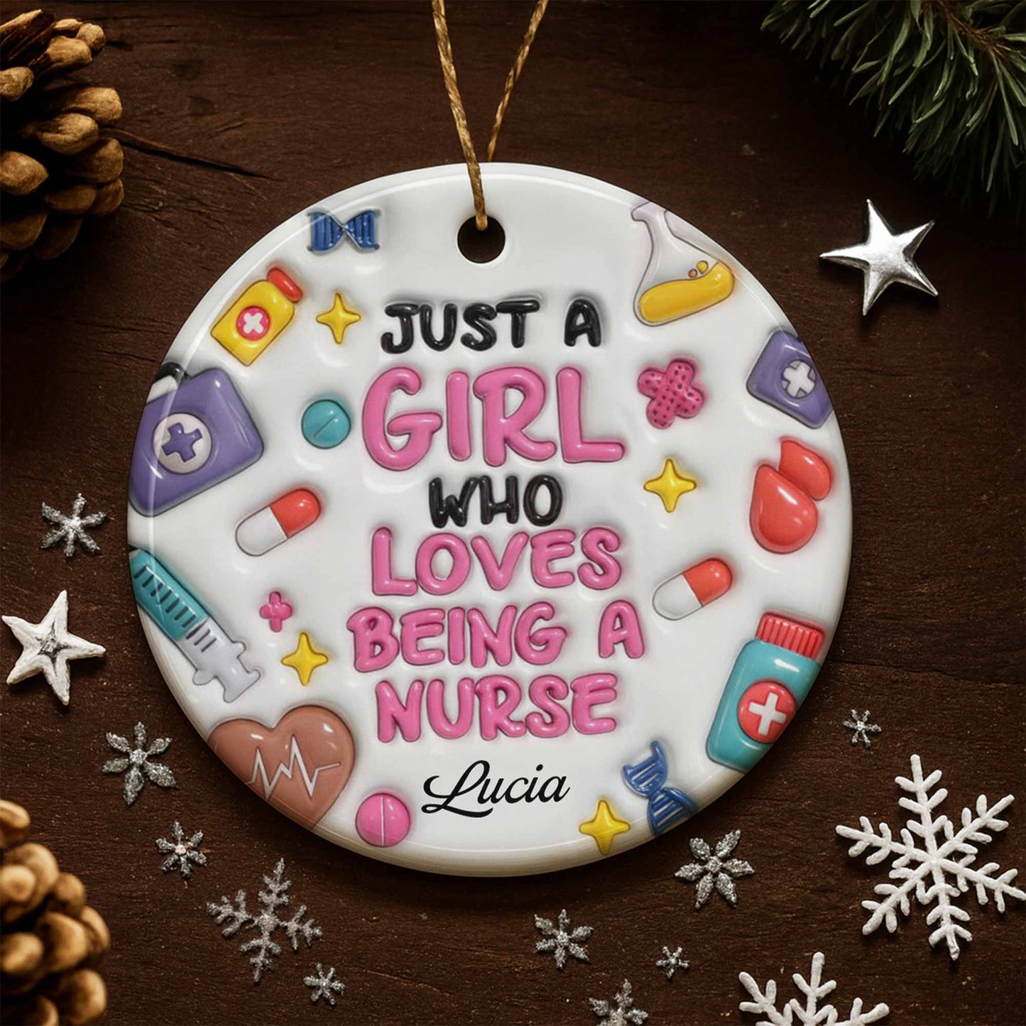 Just A Girl Who Loves Being A Nurse, Medical Symbols