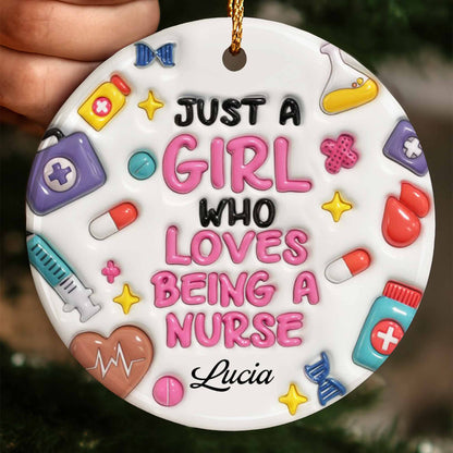 Just A Girl Who Loves Being A Nurse, Medical Symbols