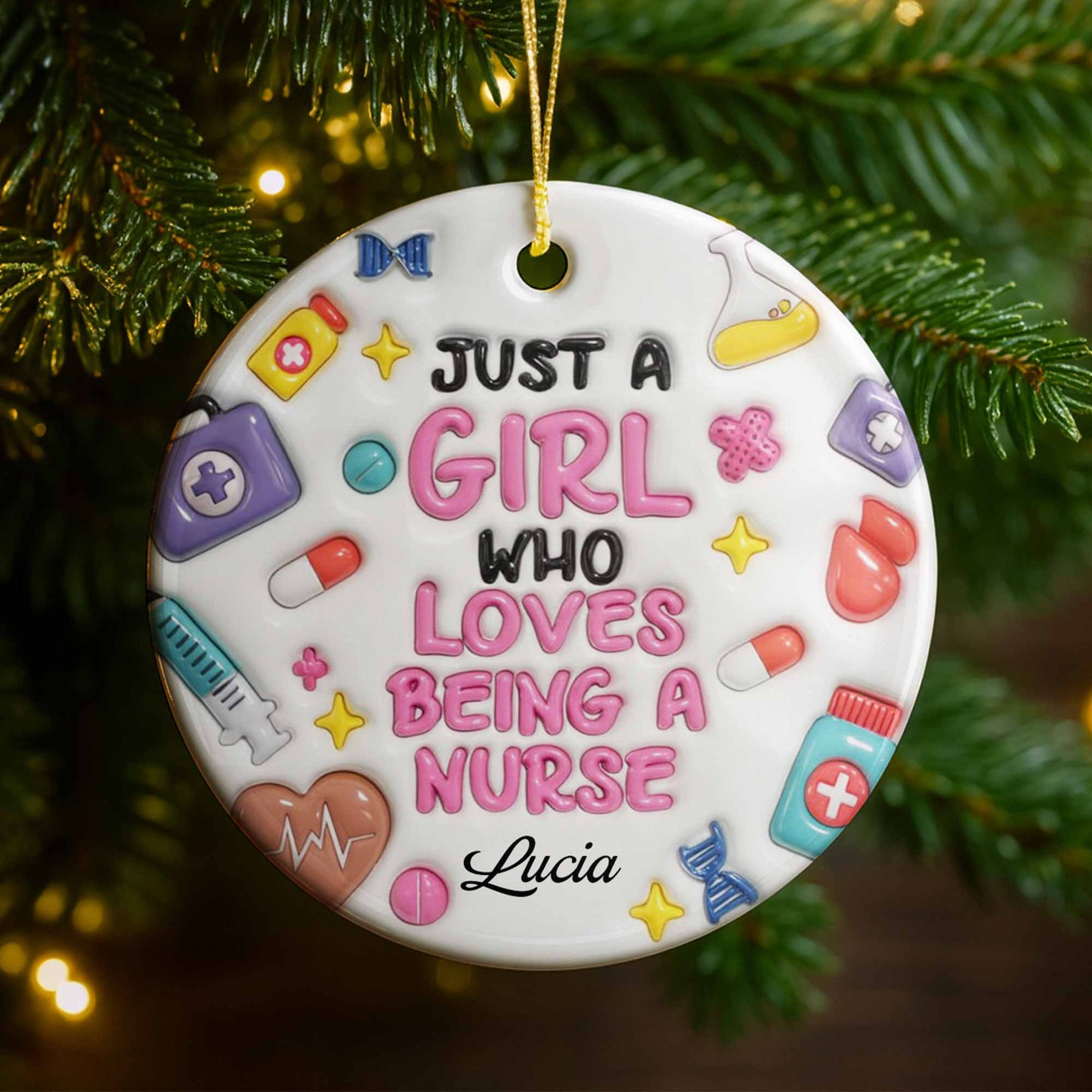 Just A Girl Who Loves Being A Nurse, Medical Symbols