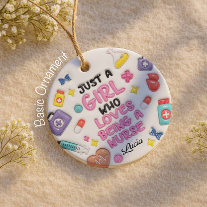 Just A Girl Who Loves Being A Nurse, Medical Symbols