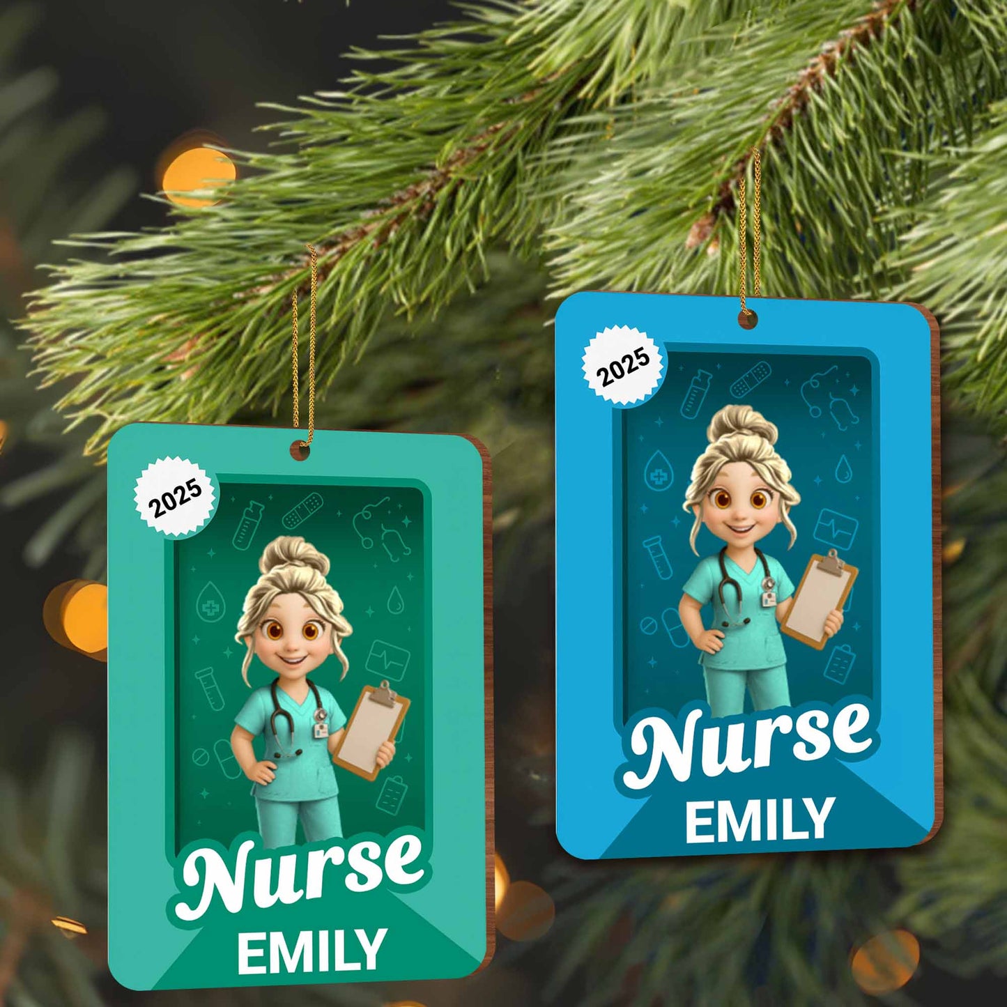 Celebrate Your Favorite Nurse With Medical Icons Ornament