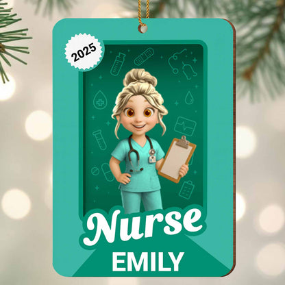 Celebrate Your Favorite Nurse With Medical Icons Ornament