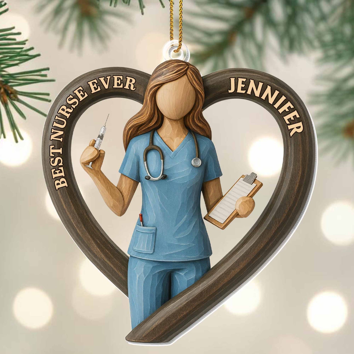 Best Nurse Ever With Stethoscope And Clipboard