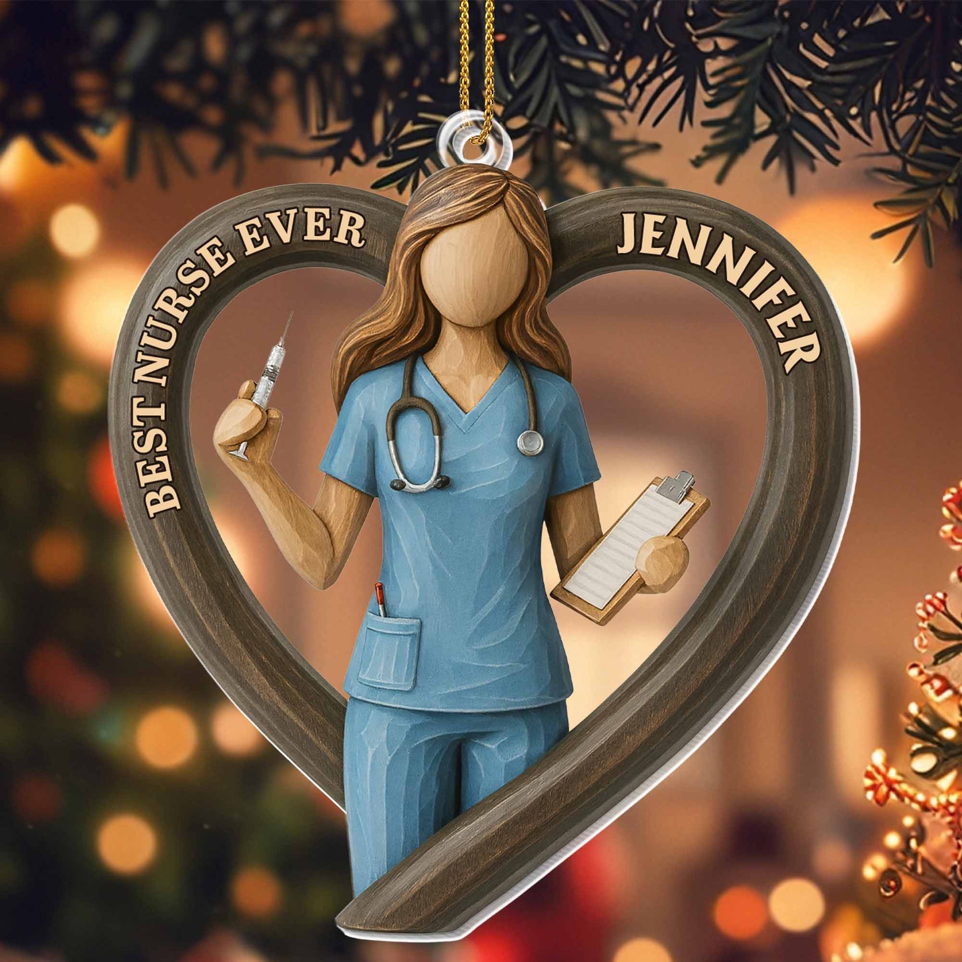 Best Nurse Ever With Stethoscope And Clipboard