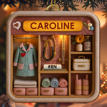 Customizable Nurse Themed Ornament With Medical Accessories