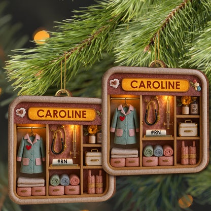 Customizable Nurse Themed Ornament With Medical Accessories