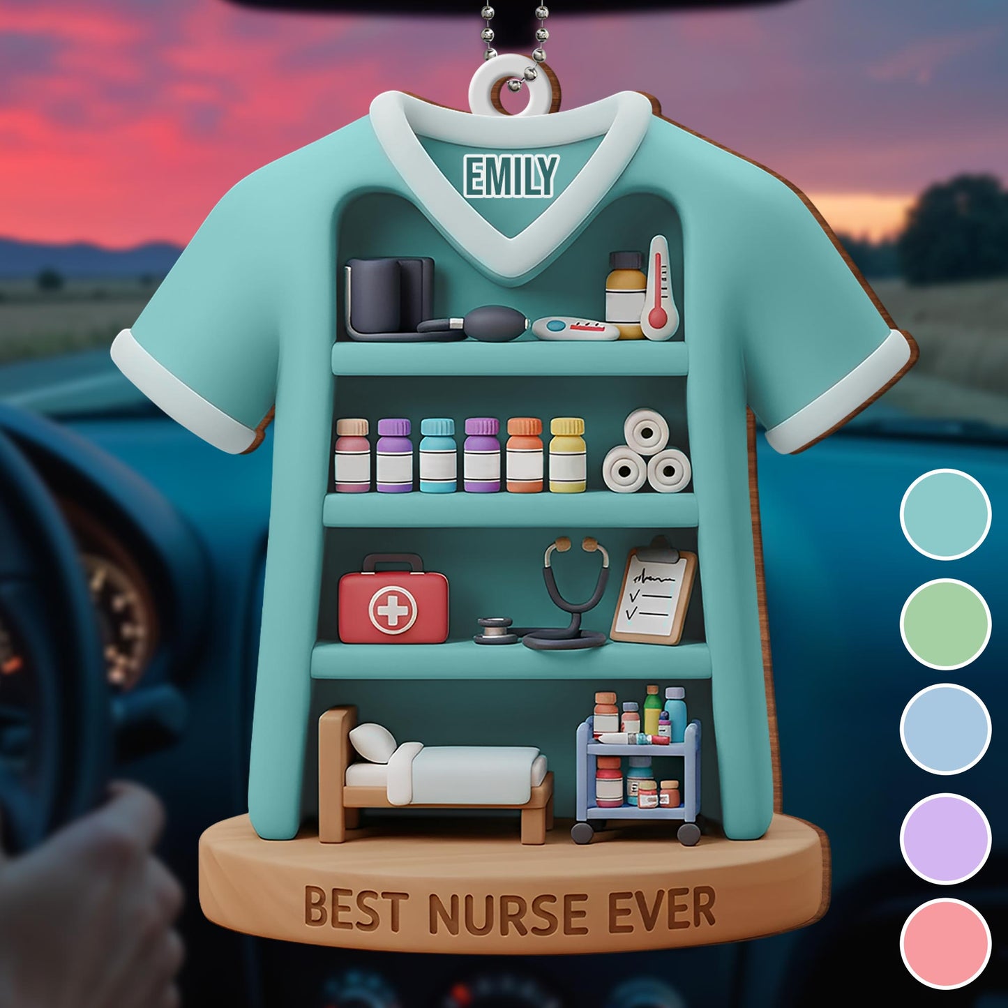 Best Nurse Ever With Stethoscope And Medical Items