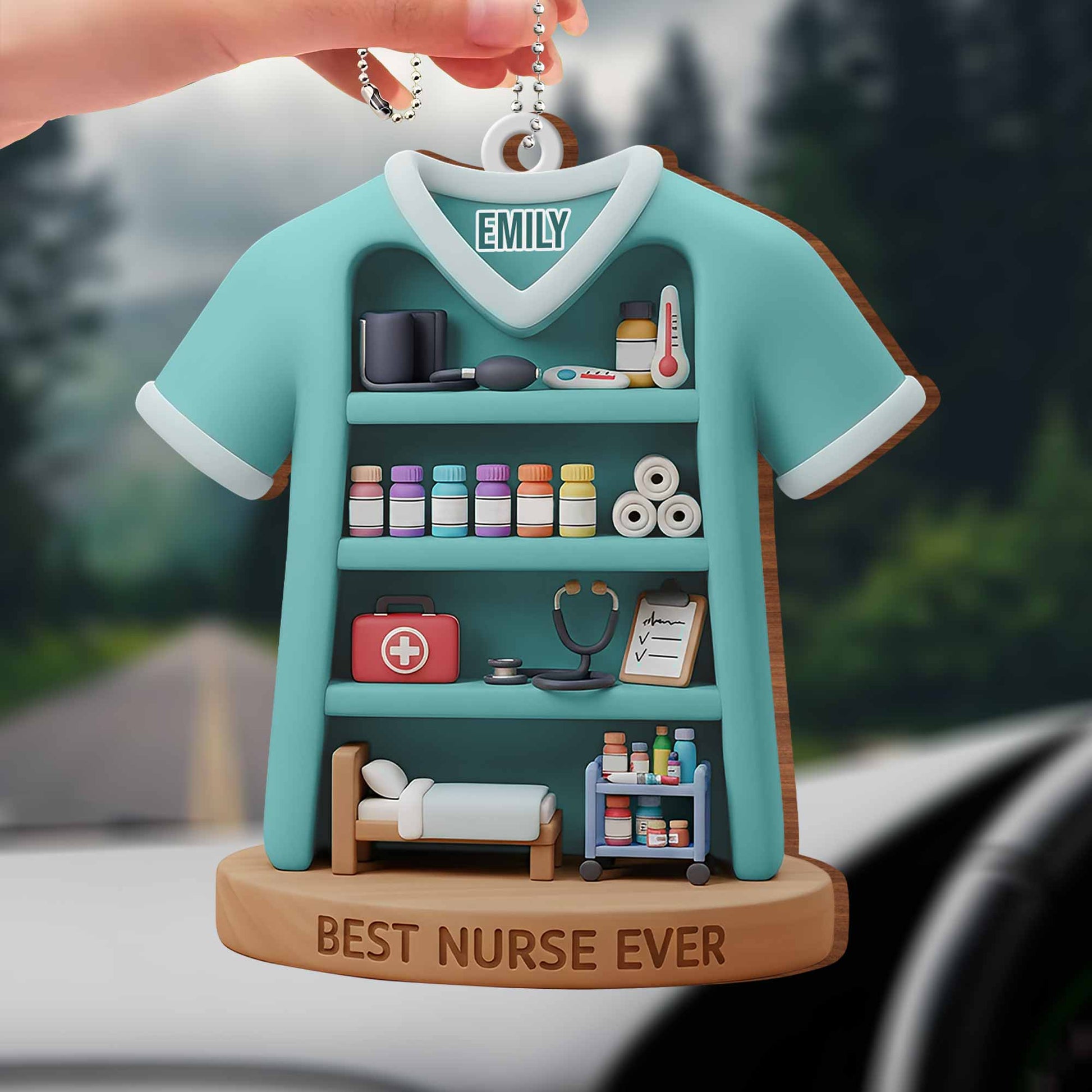 Best Nurse Ever With Stethoscope And Medical Items