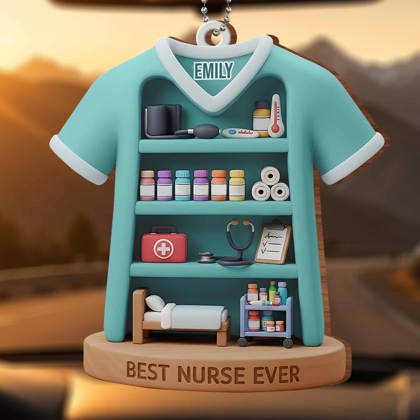 Best Nurse Ever With Stethoscope And Medical Items