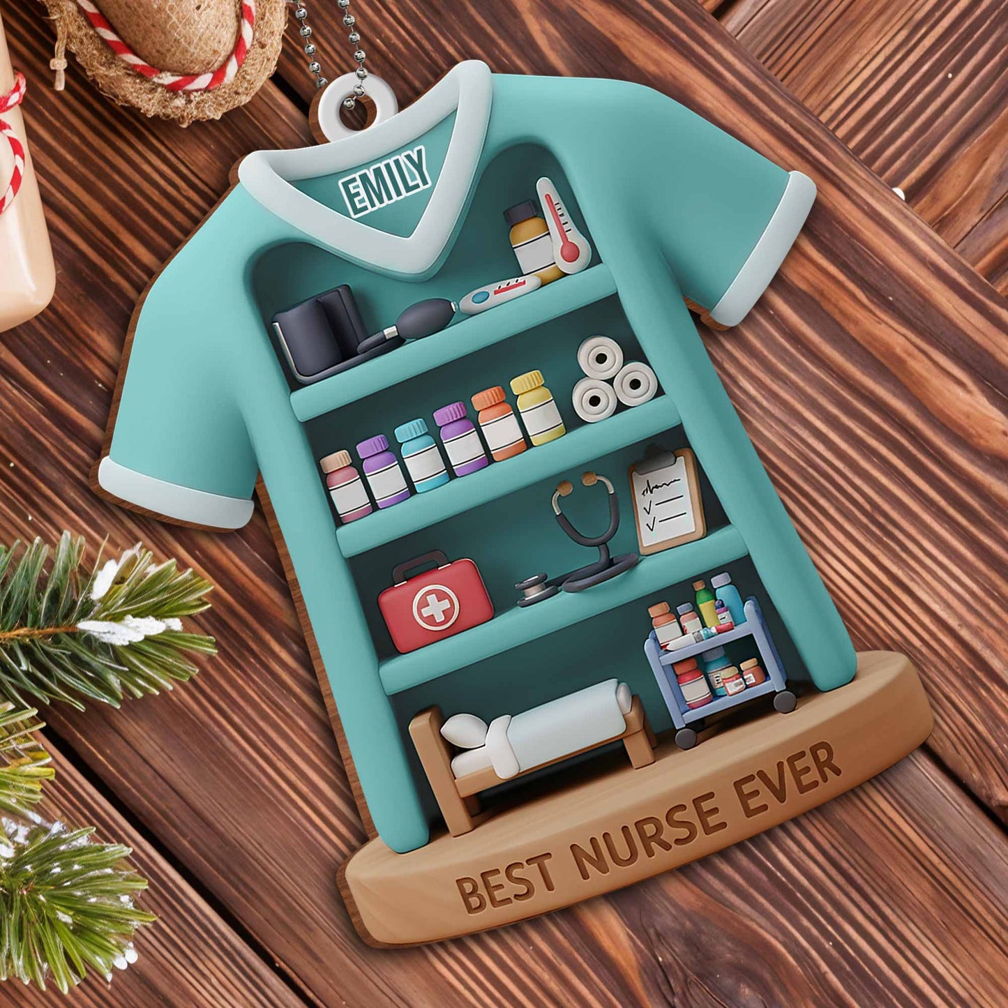 Best Nurse Ever With Stethoscope And Medical Items