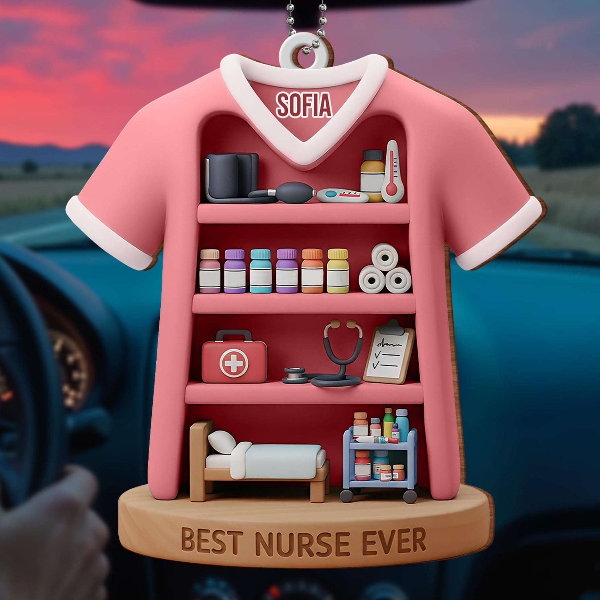 Best Nurse Ever With Stethoscope And Medical Items