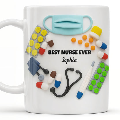 Best Nurse Ever With Stethoscope And Medical Tools