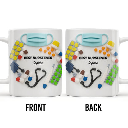 Best Nurse Ever With Stethoscope And Medical Tools