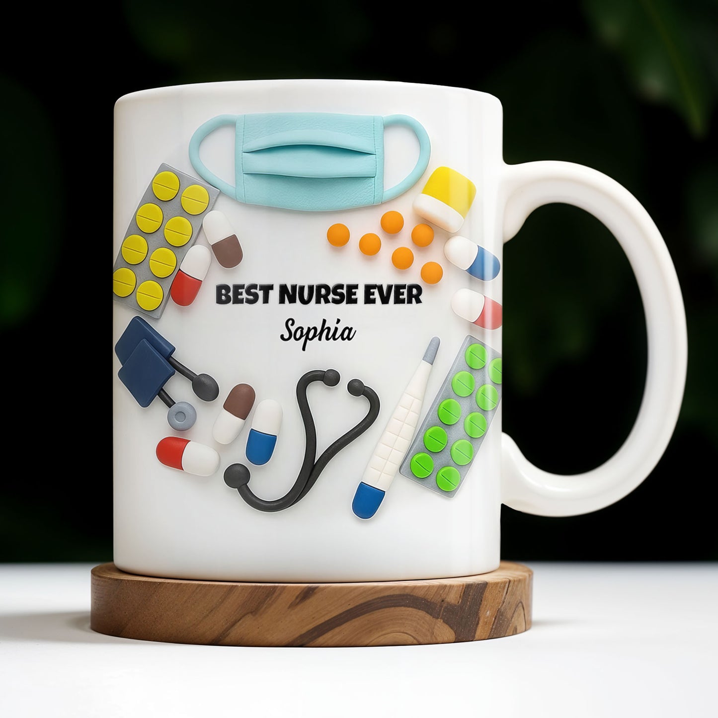 Best Nurse Ever With Stethoscope And Medical Tools