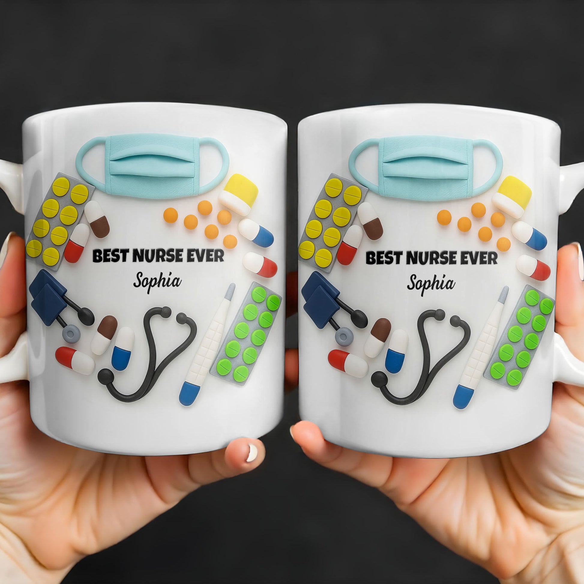 Best Nurse Ever With Stethoscope And Medical Tools