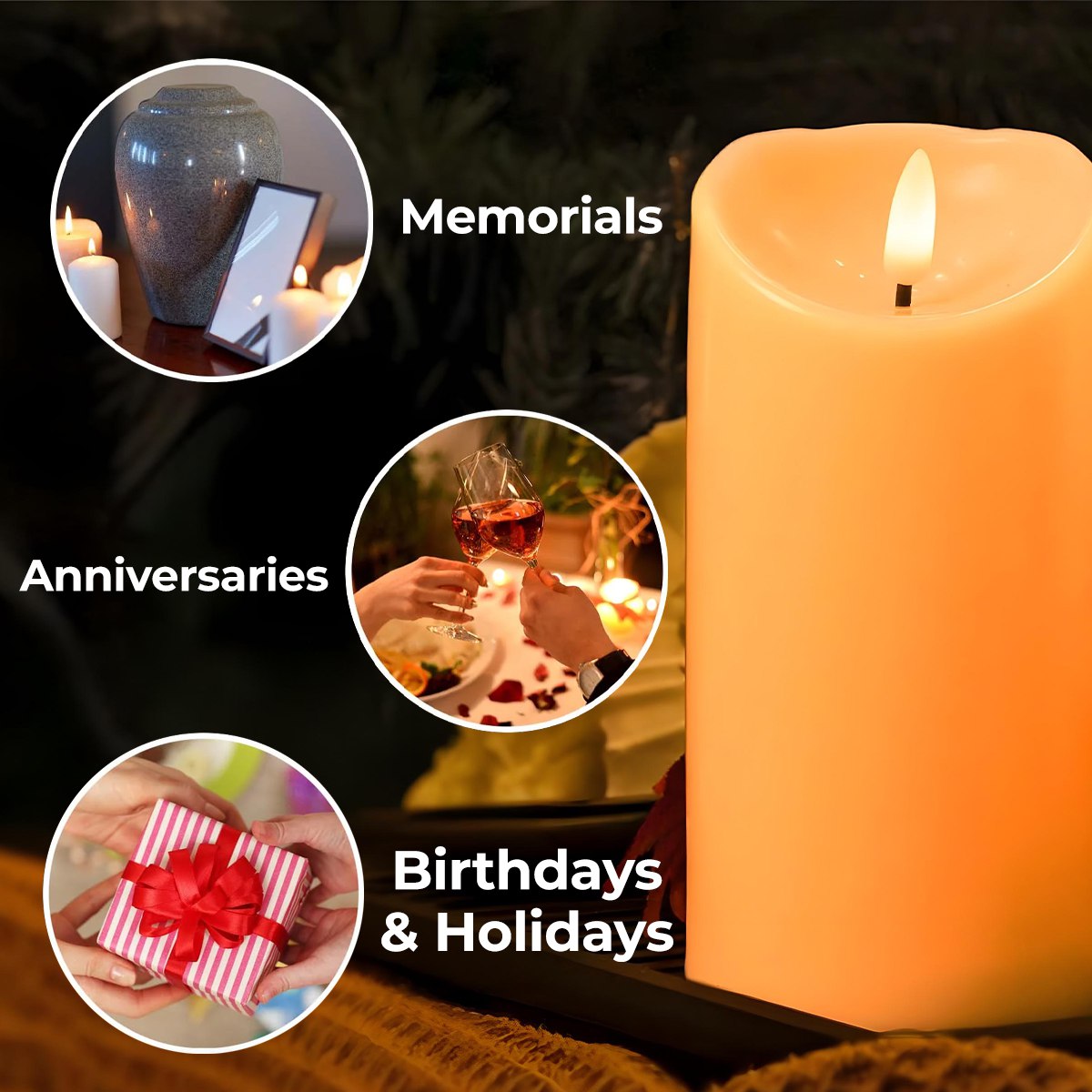 To My Granddaughter, Keep Me In Your Heart - Personalized Custom LED Candle - GDT502_LECA