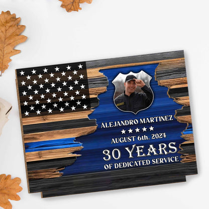 30 Years Of Dedicated Service With American Flag